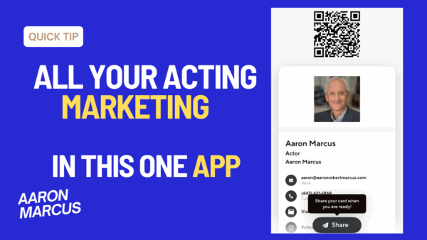 This is a great marketing app for actors